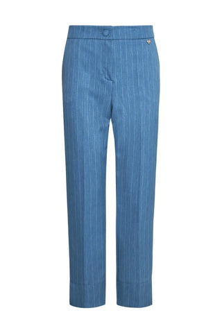 PANTALONE  IN CHAMBRAY GESSATO CON TASCA AMERICA