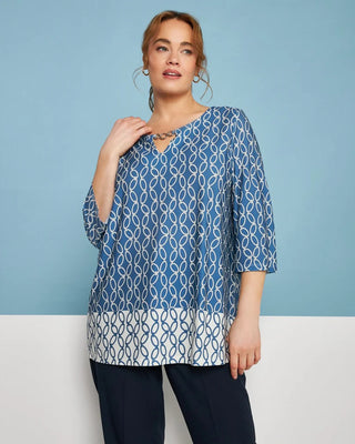 BLUSA IN JERSEY ELASTICIZZATO CURVY