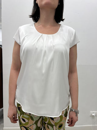 BLUSA GIROCOLLO BIANCO