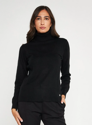 maglia a collo alto  basic nero